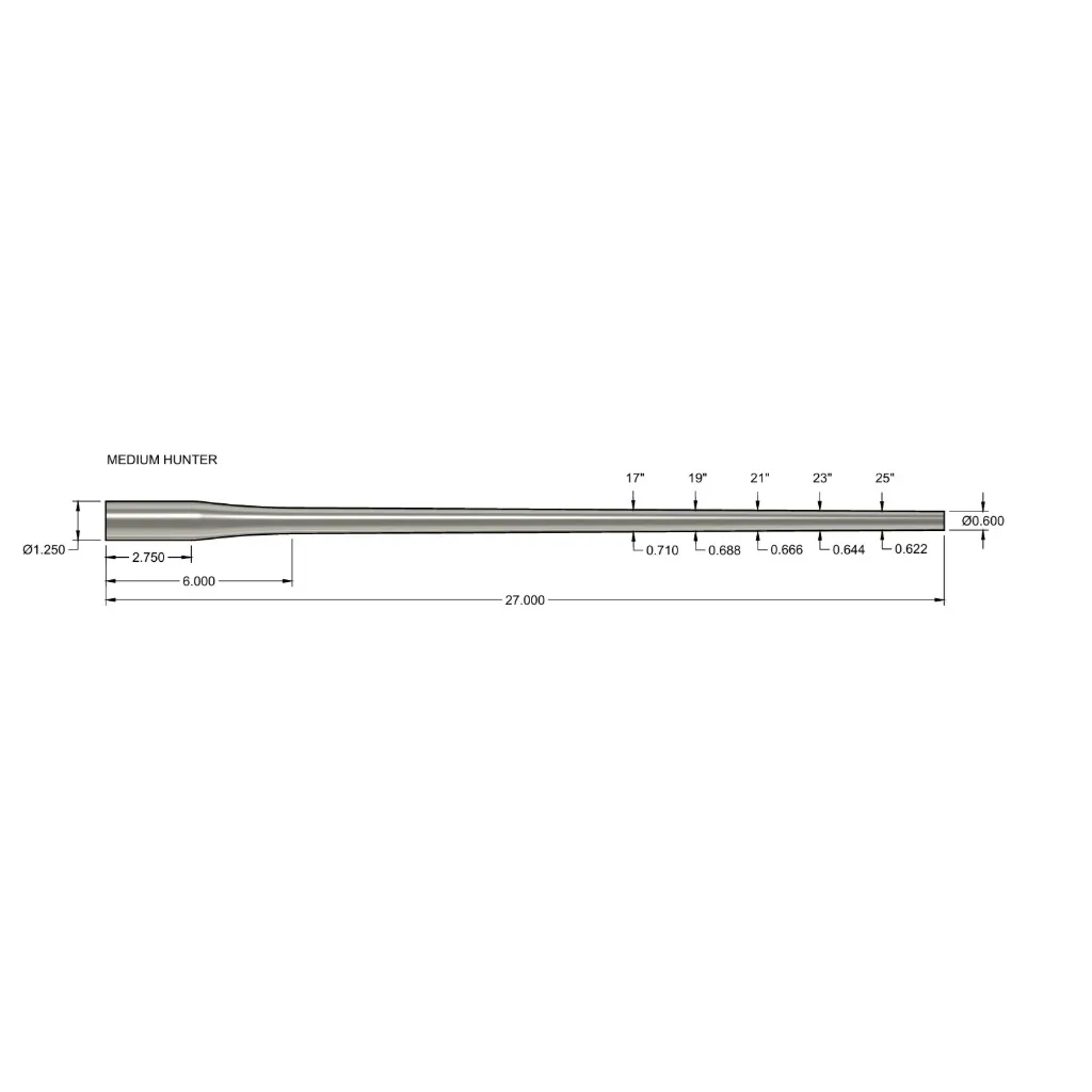 [27125MH308/9T] Stainless Blanks - Medium Hunter (7.62mm/.308, 9)