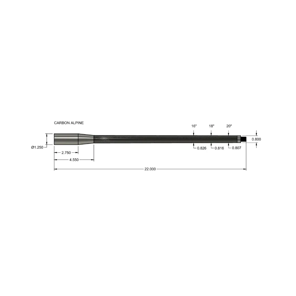 [CRBALP30810] Carbon Blanks - Alpine Hunter (7.62mm/.308, 10)
